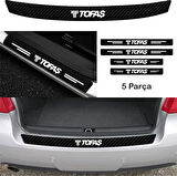 Tofaş Kartal İçin Uyumlu Aksesuar Oto Bağaj Ve Kapı Eşiği Sticker Set Karbon