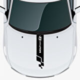 Hyundai Coupe İçin Uyumlu Aksesuar Oto Kaput Şerit Sticker