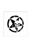 Kuru Kafa Askeri Yıldız Oto Sticker 15*15 Cm