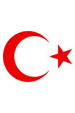 Kırmızı Türk Bayrağı Oto Kaput-Far Sticker 30 Cm