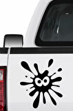 2 Adet Paintball Desen Ayna Sticker Yapıştırması Su Geçirmez Çıkarılabilir Çıkartması 15cmx17cm