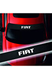Fiat Linea İçin Uyumlu Aksesuar Oto Ön Cam Sticker Karbon Beyaz 150*20 Cm