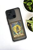 Xiaomi Redmi 10C Uyumlu The Moon Desenli Buzlu Şeffaf Lüx Telefon Kılıfı
