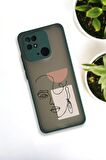 Xiaomi Redmi 10C Uyumlu Women Art Desenli Buzlu Şeffaf Lüx Telefon Kılıfı