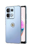 Xiaomi Redmi Note 13 Pro 4G Uyumlu Papatya Desenli Premium Silikonlu Şeffaf Telefon Kılıfı