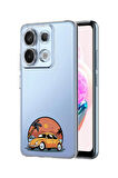 Xiaomi Redmi Note 13 Pro 4G Uyumlu Vosvos Desenli Premium Silikonlu Şeffaf Telefon Kılıfı