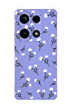 Xiaomi Redmi Note 13 Pro 4G Uyumlu Beyaz Çiçekler Desenli Premium Silikonlu Lansman Telefon Kılıfı