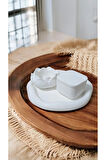 Lotussa Hediyelik Dekoratif Lokumluk Sunum Kahve Mumluk Set 15 x 15 cm