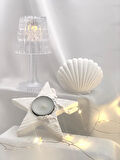 Dekoratif Beton İstiridye Biblo  Yıldız Desen Tealight Set