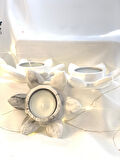Dekoratif Üçlü Nilüfer Tealight   Set