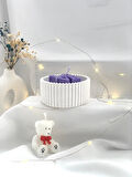 Dekoratif Beton Dekoratif Tabak Love Soya Mum  Sevimli Ayıcık Soya Mum Set
