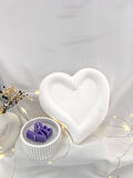 Dekoratif Beton Dekoratif Tabak Love Soya Mum  Kalp Organizer Takı Tabağı Obje Set