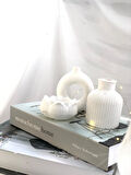 Dekoratif İkili Vazo  Lotus Soya Mum Set