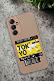 Samsung Galaxy A54 Uyumlu Tokyo Ticket Desenli Premium Silikonlu Lansman Telefon Kılıfı