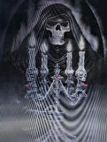 5d Elmas Boyama 3 Farklı Resim Değişenli Halloween İskelet Tablosu 30x40 Cm