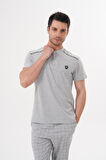 Mecit 2981 Gri Büyük Beden Kısa Kollu Erkek Pijama Takımı