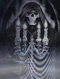 5D Elmas Boyama 3 Farklı Resim Değişenli Halloween İskelet Tablosu 30x40 cm (476