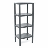 4 RAFLI GRİ MODÜLER ÜNİTE PLASTİK 38x29x100 cm (4767)