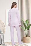 Mecit 6300 Pembe Dantelli Hamile Lohusa Pijama Takımı