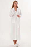Mecit 6330 Ekru Sabahlıklı Lohusa Pijama Takımı