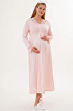 Mecit 6332 Pudra Sabahlık Gecelik Pijama Hamile Lohusa Set