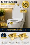 Klozet Kaldırma Aparatı 2 Adet Metalik Altın Yapışkanlı Temassız Hijyenik WC Kapak Tutacağı