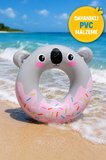 Çocuk Deniz Simidi Koala Desenli Şişme Yüzme Simidi Havuz Deniz Can Simidi Yaz Tatil Oyuncağı