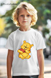 HAYVAN FİGÜRLÜ WINNIE BASKILI OVERSIZE TİŞÖRT