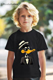 HAYVAN FİGÜRLÜ DAFFY DUCK BASKILI OVERSIZE TİŞÖRT