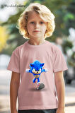 HAYVAN FİGÜRLÜ SONIC BASKILI OVERSIZE TİŞÖRT