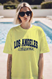 LOS ANGELES Baskılı Unisex Oversize Tişört