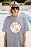 Vibe Only Baskılı Unisex Oversize Tişört