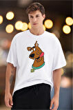 Scooby-Do Baskılı Unisex Oversize Tişört