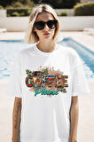 Coffee Baskılı Unisex Oversize Tişört