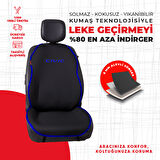 Mavi Biyeli Mavi Cıvıc Nakışlı Minder