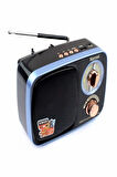 MD-308BT FM AM SW 3 Bandlı Retro Analog Radyo Işıklı Bluetooth Hoparlör USB TF AUX Destekli