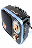 MD-308BT FM AM SW 3 Bandlı Retro Analog Radyo Işıklı Bluetooth Hoparlör USB TF AUX Destekli