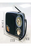 MD-308BT FM AM SW 3 Bandlı Retro Analog Radyo Işıklı Bluetooth Hoparlör USB TF AUX Destekli