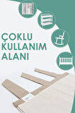 Yenidoğan Beşik Yanı Düzenleyici, 5 Cepli Bebek Odası Organizeri, Ekose Desen, Svalbard Serisi, Kahverengi