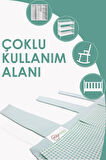 Yenidoğan Beşik Yanı Düzenleyici, 5 Cepli Bebek Odası Organizeri, Ekose Desen, Svalbard Serisi, Mint