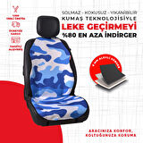 Dijital Baskılı Mavi Kamuflaj Desen