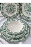 Kosova Yemek Takımı 24 Parça 6 Kişilik Green Rosabella