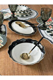 Yemek Takımı 44 Parça 6 Kişilik Black Flower
