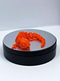 3D Hareketli Bukalemun Figürlü Oyuncak - Koyu Turuncu