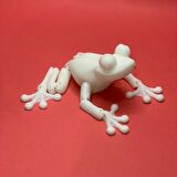 3D Hareketli Kurbağa Figürlü Oyuncak - Beyaz