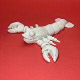 3D Hareketli Istakoz Figürlü Oyuncak - Beyaz