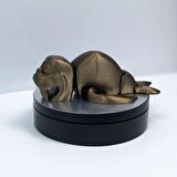 3D Hareketli Deniz Aygırı / Mors Figürlü Oyuncak - Altın Kahve