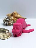 3D Hareketli Deniz Aygırı / Mors Figürlü Oyuncak - Pembe