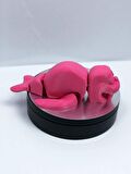 3D Hareketli Deniz Aygırı / Mors Figürlü Oyuncak - Pembe