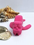 3D Hareketli Deniz Aygırı / Mors Figürlü Oyuncak - Pembe